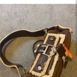Dior Shearling Leather Handbag – Vintage Saddle/Flight